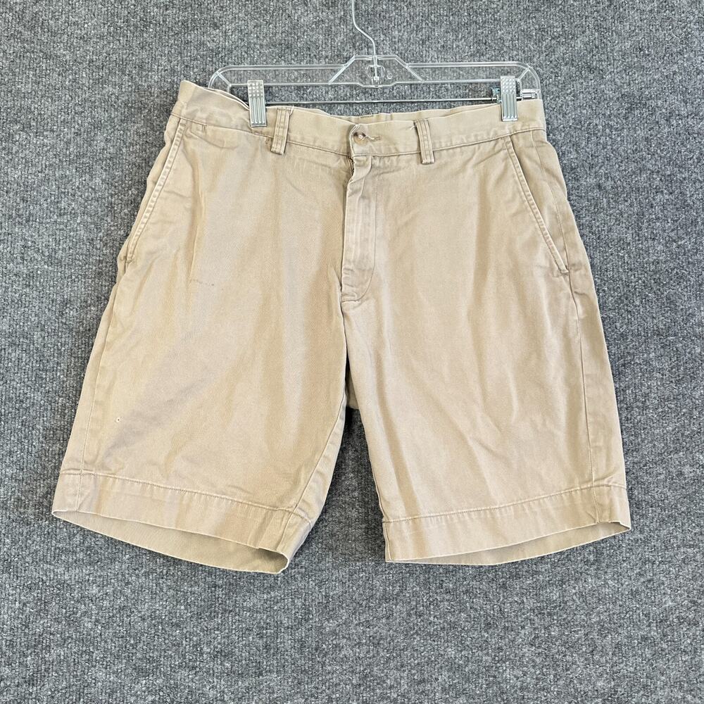 Polo Ralph‎ Lauren Shorts Mens 32 Beige Khaki Chino Comfort Casual Belt Loops